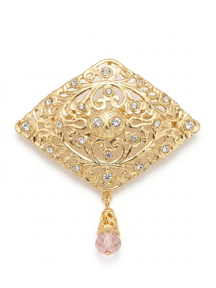 Broche Ornementale Kenza - main white