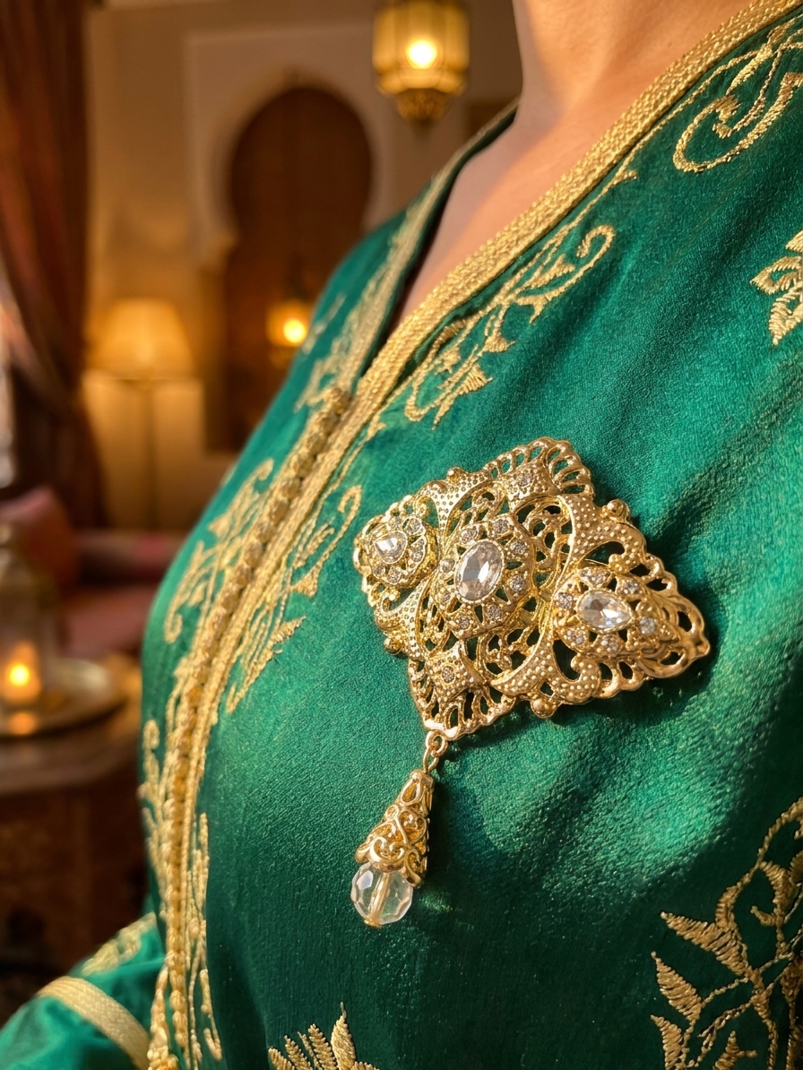 Broche Orientale Asmaa - worn festive