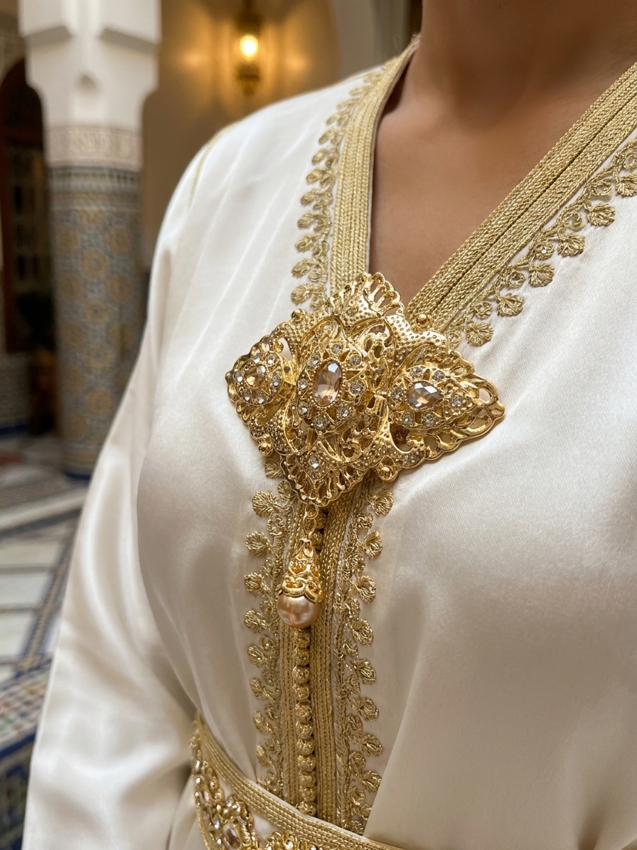 Broche Orientale Asmaa - worn festive