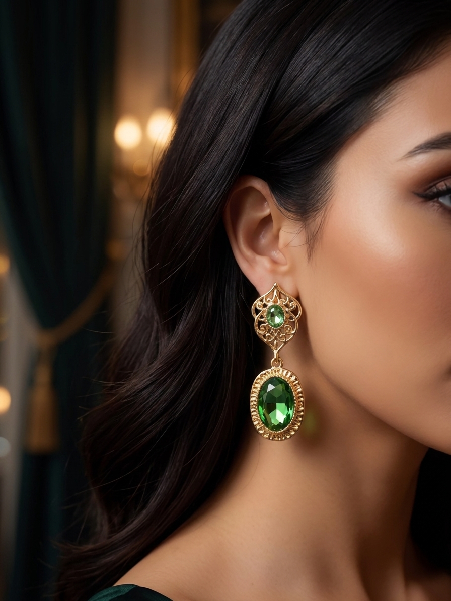 Boucles Élégance Orientale - worn festive