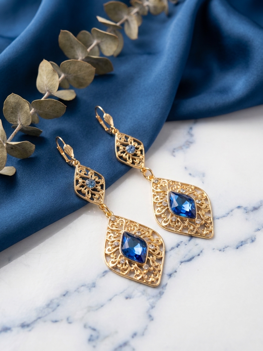 Boucles d'Oreilles Pendantes Style Oriental - lifestyle
