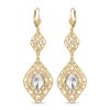 Boucles d'Oreilles Pendantes Style Oriental - main white