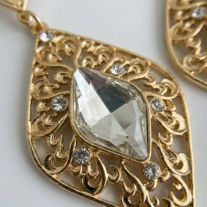Boucles d'Oreilles Pendantes Style Oriental - detail zoom