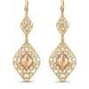 Boucles d'Oreilles Pendantes Style Oriental - main white
