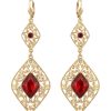 Boucles d'Oreilles Pendantes Style Oriental - main white