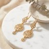 Boucles Pendantes Ajourées - lifestyle