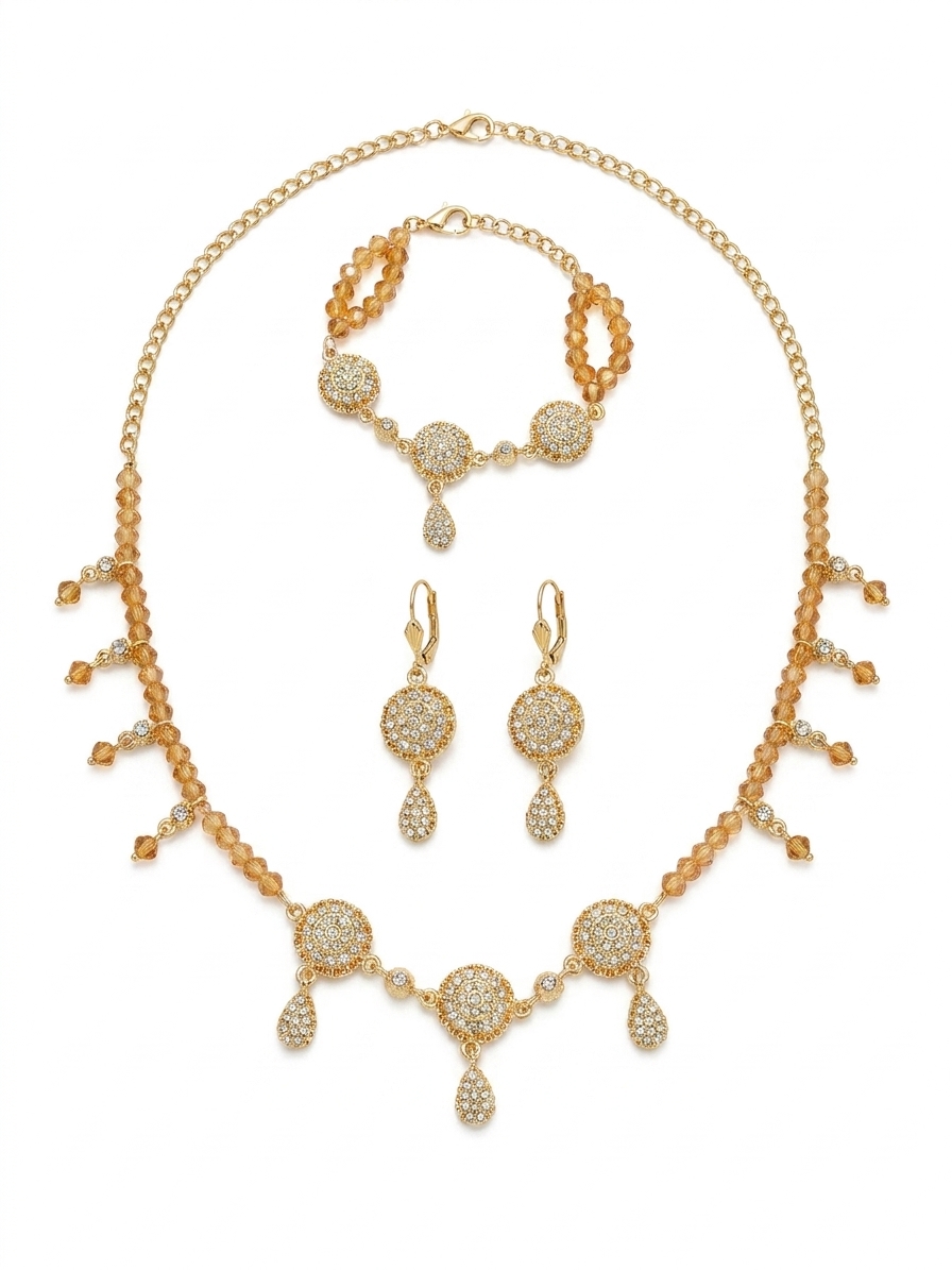 Parure de Bijoux Scintillante au Style Oriental - main white