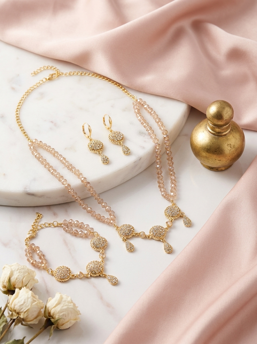 Parure de Bijoux Orientale aux Détails Scintillants - lifestyle