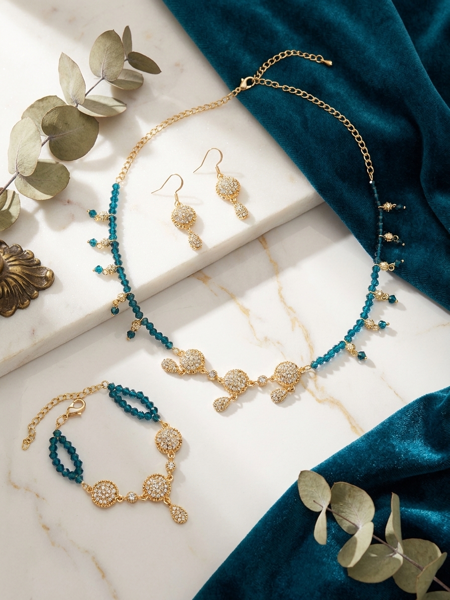 Parure de Bijoux Scintillante au Style Oriental - lifestyle