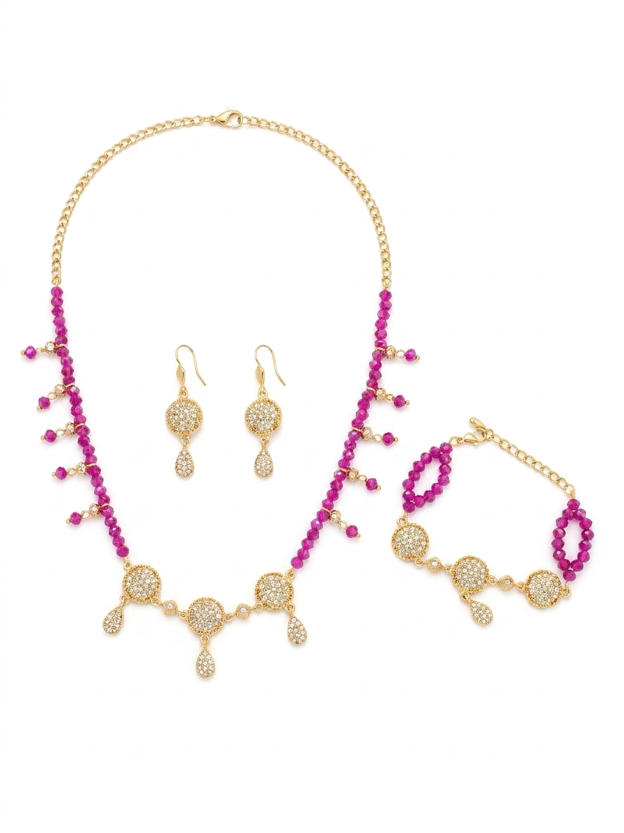 Parure de Bijoux Scintillante au Style Oriental - main white