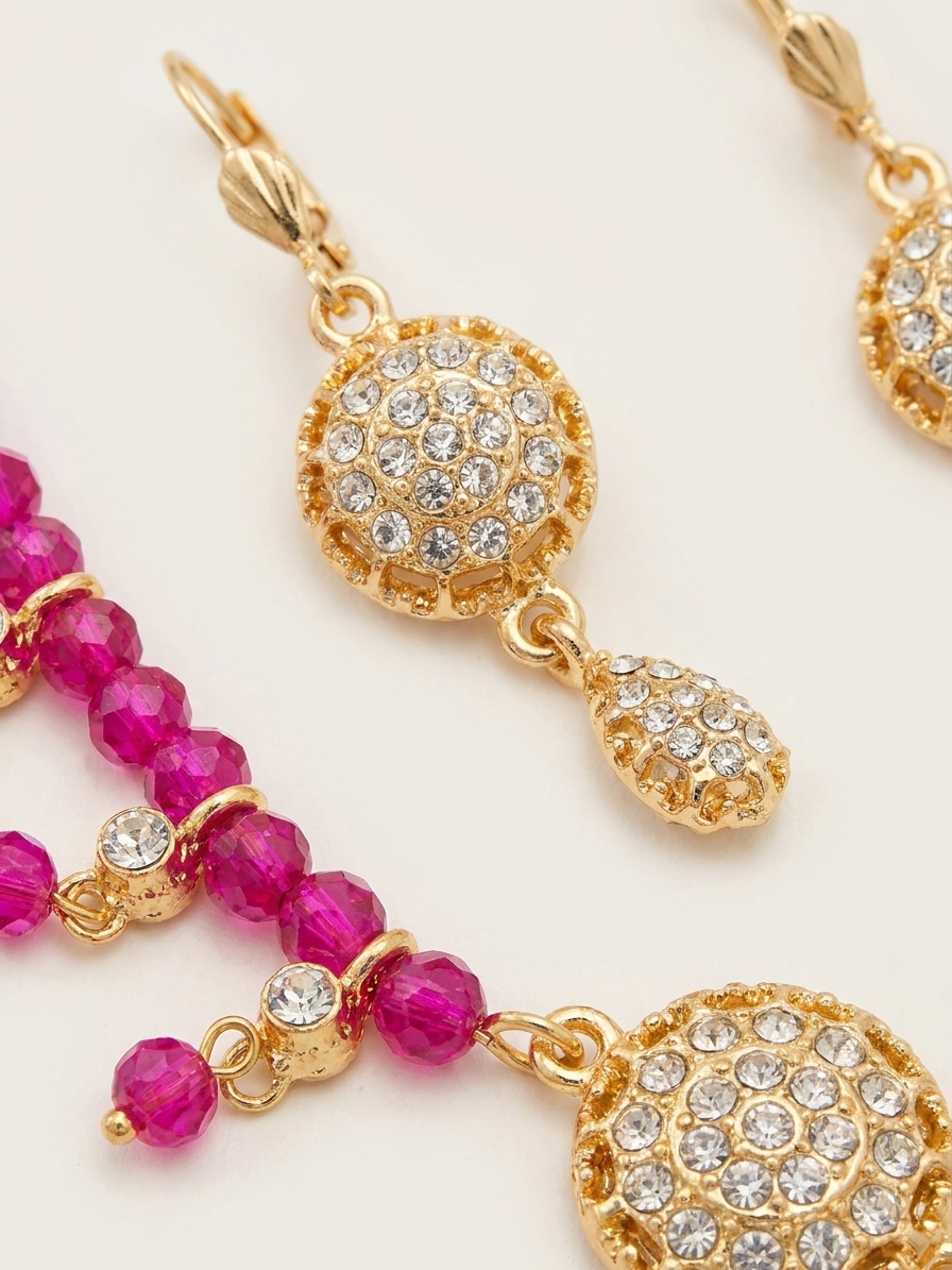 Parure de Bijoux Scintillante au Style Oriental - detail zoom