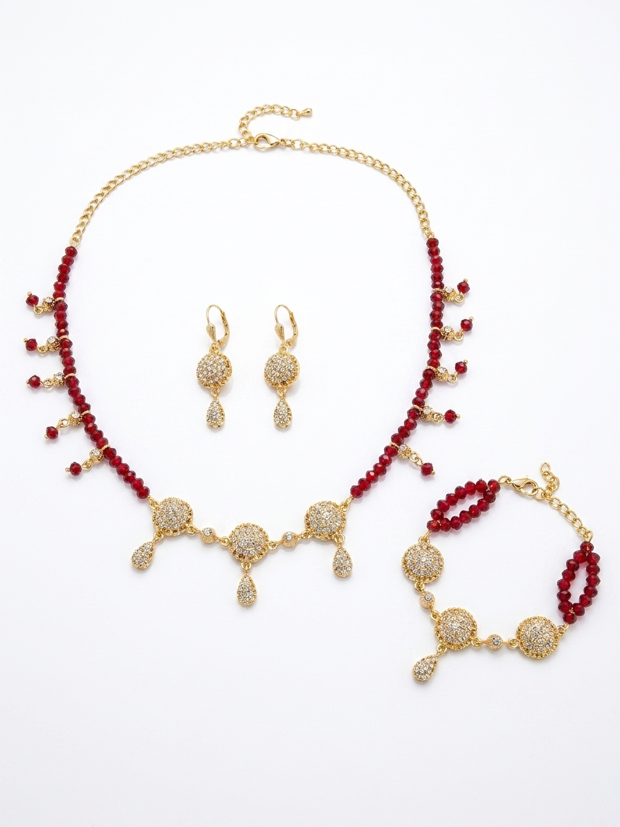 Parure de Bijoux Scintillante au Style Oriental - main white