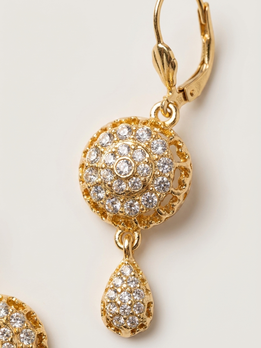 Parure de Bijoux Scintillante au Style Oriental - detail zoom