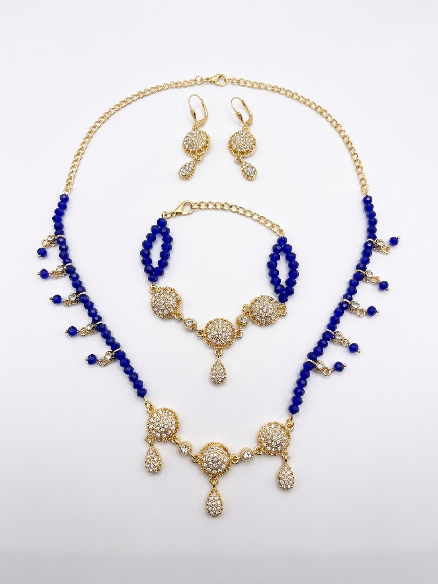 Parure de Bijoux Scintillante au Style Oriental - main white