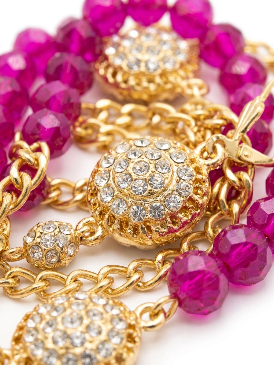 Parure de Bijoux Orientale aux Détails Scintillants - detail zoom