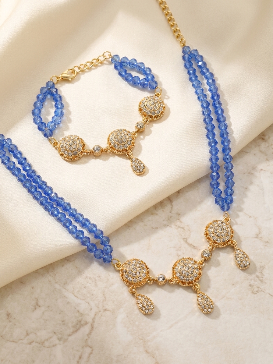 Parure de Bijoux Orientale aux Détails Scintillants - lifestyle