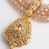 Collier Plastron Multi-Rangs avec Pendentif Filigrane - detail zoom