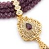 Collier Plastron Multi-Rangs avec Pendentif Filigrane - detail zoom