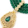 Collier Plastron Multi-Rangs avec Pendentif Filigrane - detail zoom