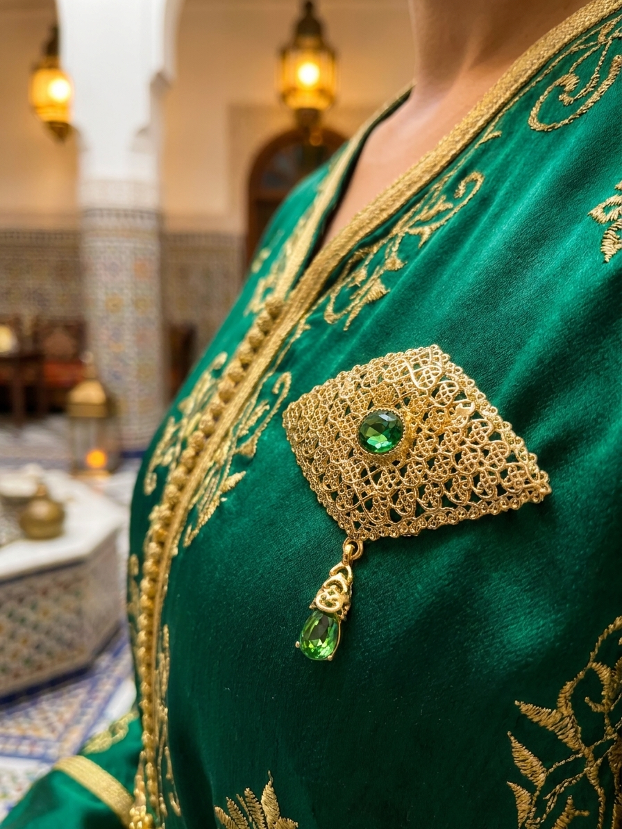 snp-img-1659 Broche Orientale Aziza - worn festive