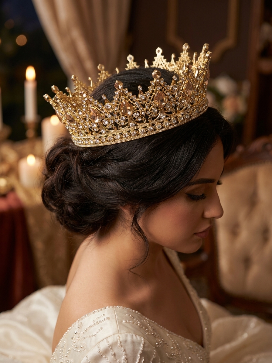 Couronne Majestueuse Aziza - worn festive