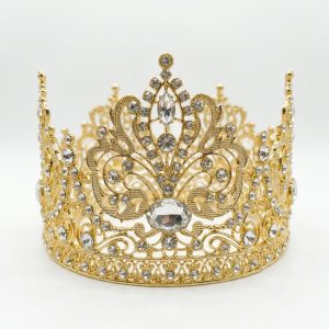 Couronne Majestueuse en Strass - main white