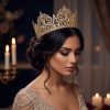 Couronne Majestueuse en Strass - worn festive