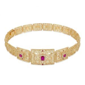 Ceinture Bijou Orientale - main white