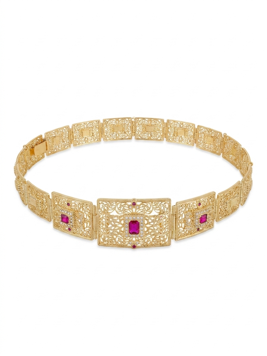 Ceinture Bijou Orientale - main white