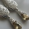 Articulated Filigree Statement Earrings Gold/Taupe - zoom detail
