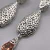 Articulated Filigree Statement Earrings Nude - zoom detail