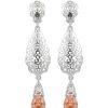 Articulated Filigree Statement Earrings Nude - packshot fond blanc