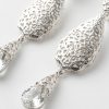 Articulated Filigree Statement Earrings White - zoom detail