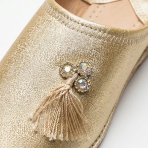 Cherbile Perle Embellished Babouche Gold - zoom detail