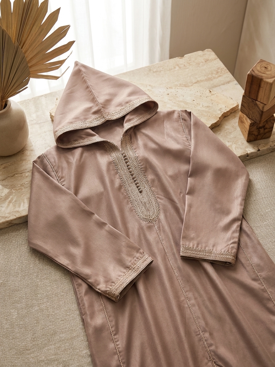 djellaba-traditionnelle-avec-capuche-taupe-lifestyle-snp288 Djellaba Traditionnelle avec Capuche Taupe - lifestyle