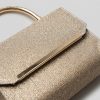 Elegant Asymmetrical Evening Clutch Bronze - zoom detail