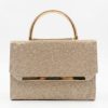 Elegant Asymmetrical Evening Clutch Bronze - packshot fond blanc