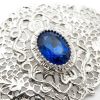 Elegant Filigree Brooch Baby blue - zoom detail