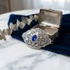 Elegant Filigree Brooch Baby blue - lifestyle