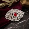 Elegant Filigree Brooch Bordeaux - lifestyle