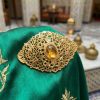 Elegant Filigree Brooch Champagne - vue portee