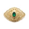 Elegant Filigree Brooch Green - packshot fond blanc