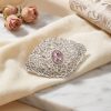 Elegant Filigree Brooch Pink - lifestyle