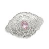 Elegant Filigree Brooch Pink - packshot fond blanc