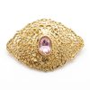 Elegant Filigree Brooch Pink - packshot fond blanc
