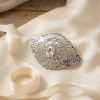Elegant Filigree Brooch White - lifestyle