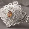 Elegant Filigree Statement Belt Nude - zoom detail