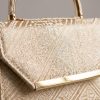 Embroidered Style Handbag Bronze - zoom detail