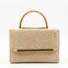 Embroidered Style Handbag Bronze - packshot fond blanc
