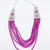 filigree-cascading-statement-necklace-fuchsia-packshot-snp3332 Filigree Cascading Statement Necklace Fuchsia - packshot fond blanc